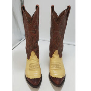 Tony Lama Vintage CY6305 Lizard Wingtip Cowboy Boots Women 6.5B